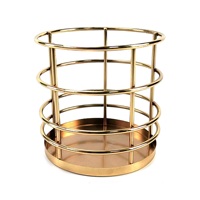 Porte-couverts en fil métallique forgé au design unique avec plaqué or pour décorer la table à un prix abordable
