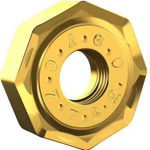 M6330 Cutting & Forming <b>Tools</b> PVD Coated Gold Milling Insert ISO ONMX 060508SR-F D.5.7mm Pack of 10 - Product Image 2