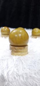 Esfera de Aventurina Amarilla Natural con Base, Piedra Financiera Pulida Rara para Decoración del Hogar, Feng Shui, Vastu, 200-250, Otras Artesanías - Product Image 5