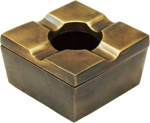 ถาดเขี่ยบุหรี่ผนังสองชั้นขนาดเล็กแบบพกพาสแตนเลสและไม้สำหรับจัดเก็บบุหรี่ในบ้าน - Product Image 6