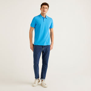 Vente en gros de maillots de golf pour hommes, design personnalisé, haute qualité, uni, respirant, manches courtes, couleur unie, pour le sport et les occasions décontractées - Product Image 3