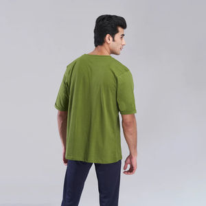 Logo personnalisé de haute qualité imprimé 100% coton t-shirt vierge hommes respirant surdimensionné col rond léger tricoté Service OEM - Product Image 6