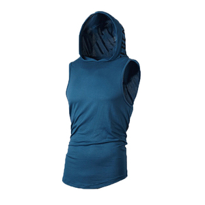 Alta calidad verano Casual hombres para Polo camisa sin mangas con capucha con estampado de bordado patrón sólido sublimación - Product Image 2