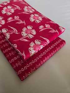 Ensemble de tissu en coton imprimé Jaipuri en denim tissé non cousu, haut et bas |   60x60 |   1 lot de 5 mètres en haut, 5 mètres en bas |   pour les costumes - Product Image 5