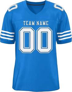 Logotipo personalizado de secado rápido de tela de los juegos de fútbol sublimación camisa de compresión americana uniformes de fútbol - Product Image 5