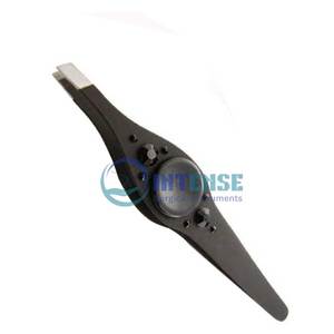 Pinzas para cejas y pestañas de Punta inclinada de acero inoxidable de 10mm de la mejor calidad - Product Image 4