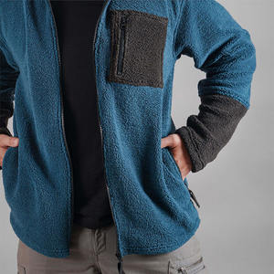 Veste d'hiver grande taille automne hiver veste polaire pour hommes à manches longues avec étiquettes de logo personnalisé col montant - Product Image 6