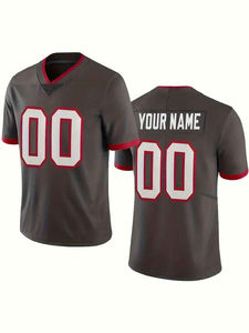 Wholesale Custom American Football Jersey Breathable <b>Printed</b> <b>Mesh</b> Stitched American Football Jersey Plus Size Feature - Product Image 5