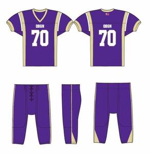 Conjuntos de uniformes transpirables de alta calidad de camisetas de fútbol americano hechas a medida en tallas grandes - Product Image 2