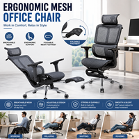Chaise pivotante ergonomique de luxe, robuste, avec porte-vêtements, hauteur réglable, accoudoirs 3D, tissu en maille, bon prix