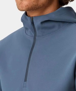 Vente en gros : Sweat à capuche pour homme en coton épais, qualité hiver, avec impression en relief, coupe classique, impression personnalisée, demi-fermeture éclair - Product Image 3