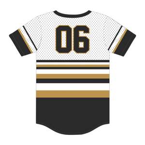 Jersey de béisbol con diseño de rayas APA, camiseta de fraternidad Alfa de malla de poliéster 100% con logotipos de apliques bordados personalizados - Product Image 3