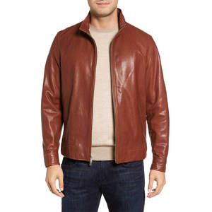 แจ็กเก็ตหนังผู้ชายแบบมีซิปรูดซิปขนาดใหญ่พิเศษเสื้อแจ็กเก็ตหนังผู้ชายแฟชั่นลำลองรุ่นใหม่ - Product Image 4