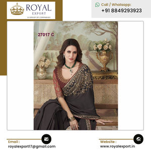 Indian Supplier of Modern <b>Design</b> Fashion Designer Beautiful Wedding Wear Glorious Silk Saree at Reliable <b>Market</b> Price - Product Image 2