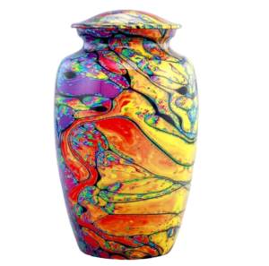 Hermosa pegatina de diseño, urna de cremación para adultos de aluminio con acabado, urnas funerarias de Metal para cenizas. - Product Image 1