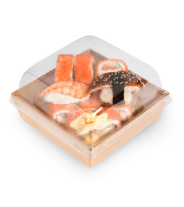 Conteneurs alimentaires en papier kraft blanc OSQ SMART PACK 900, résistants à la graisse, pour plats à emporter, avec logo personnalisé, conteneurs alimentaires polyvalents, vente en gros - Product Image 1