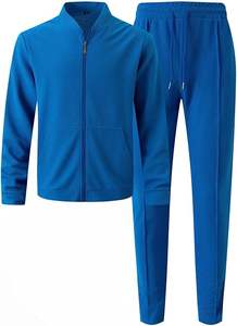 Survêtement personnalisé zippé Fabricant Patch de détresse Ensemble délavé à l'acide Survêtement évasé pour hommes Survêtements en molleton de coton/polyester - Product Image 5