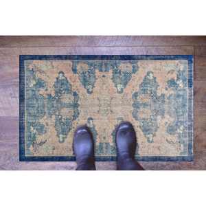 พรมพิมพ์ลายสีกรมท่าลวดลายชาติพันธุ์ปิดเสียงดีไซน์แบบตุรกีพรมนุ่มแบบไม่ทอ - Product Image 5