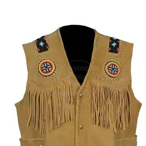 Gilet en cuir de cowboy sur mesure, design tendance, vente en gros, prix bas, respirant, fabriqué au Pakistan - Product Image 3