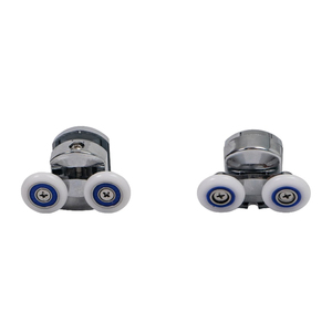 Hydraelax Kẽm Hợp Kim Tắm Cửa Con Lăn Đặt Đôi Và Bánh Xe Duy Nhất Ròng Rọc Cho 4 Để 6Mm Glass 19 Để 26Mm Đường Kính Chrome Kết Thúc - Product Image 3