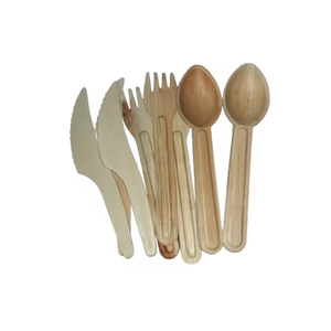Cubiertos de hoja de palma cuadrados compostables desechables, cucharas de cena para servir comida en fiestas, bodas y restaurantes - Product Image 4
