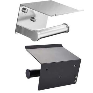 Soporte para pañuelos de acero inoxidable montado en la pared con acabado atractivo para una decoración de baño o cocina contemporánea y elegante - Product Image 1