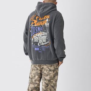 Sudadera con capucha de felpa francesa con estampado de Jersey de gran tamaño personalizado para hombres 2025 bolsillos con cremallera ropa de invierno para hombres - Product Image 2