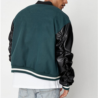 Nouvelle Arrivée Veste Authentique Vintage Hiver avec Broderies Personnalisées, Détail Boutons, Lettres, Multi-Badges et Manches Contrastantes