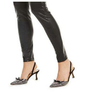 INC International Concepts Pantaloni casual da donna a vita alta in ecopelle, modello skinny, neri, taglia 0 Petite - Product Image 3