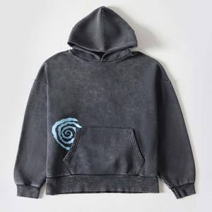 Prix de gros, sweat-shirt pour homme, style délavé, motif vintage, sweat-shirt oversize avec logo personnalisé - Product Image 5