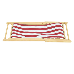 Offre Spéciale-Chaise longue en bois pliante Chaise de plage en bois Bord de mer Chaise longue de jardin en plein air inclinable Chaise longue pliante - Product Image 3