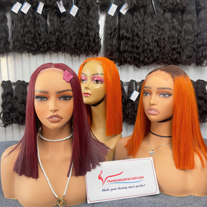 Wholesale Price Human Hair <b>Wigs</b> Bone Straight <b>Bob</b> <b>Wigs</b> Black 2x6 5x5 All Color Vietnamese hair extensions - Product Image 5