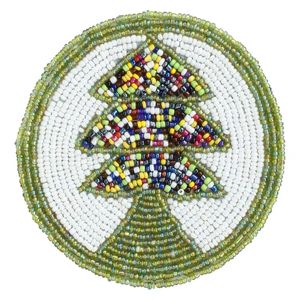 Nouveau sous-verre perlé fait à la main pour dîner sous-verre forme de fleur Unique sous-verre perlé pour fournitures de décoration de mariage - Product Image 6