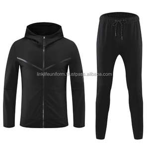 Survêtements avec logo personnalisé pour hommes Vente en gros Ensemble veste et sweat à capuche 2 pièces Costume de jogging d'hiver à impression numérique avec fermetures éclair - Product Image 5