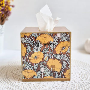 Boîte à mouchoirs et support de luxe écologiques en bois imprimé émail élégant Tradebyd pour la décoration intérieure - Product Image 2