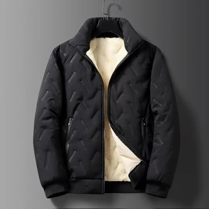 Abrigo de negocios informal grueso de invierno para hombre, chaqueta acolchada de algodón a prueba de viento cálida, ropa de abrigo térmica de lona para uso diario en el trabajo - Product Image 5