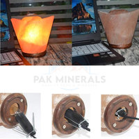 Lampes en sel de l'Himalaya naturel pur, en cristal poli de haute qualité, matériau durable pour la décoration de la maison