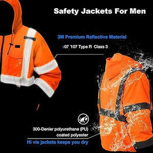 Nouveauté Vêtements de sécurité Veste pour hommes Service OEM Protection de qualité supérieure Vestes de sécurité réfléchissantes téléchargées par Dress Sports - Product Image 5