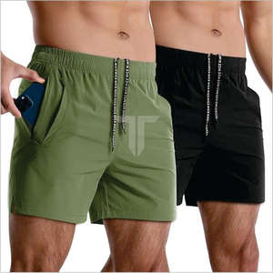 <b>Men's</b> High Quality Summer Gym Fitness <b>Shorts</b> Quick Dry <b>Elastic</b> <b>Waist</b> Polyester/Cotton Eco-Friendly Outdoor Jogging OEM Service - Product Image 4
