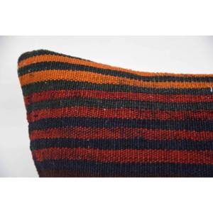 Multicolor Kilim Wool Rug 16x24 Inch Woven Vintage Pattern <b>Throw</b> <b>Pillow</b> - Product Image 2
