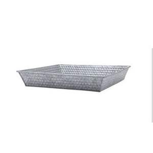 Juego de 2 Bandejas para servir de metal galvanizado y madera con asa Diseño elegante Platos de comida rápida duraderos Base plana de cuidado hecho a mano - Product Image 6