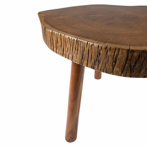 Table basse ronde de style industriel avec plateau en bois d'acacia, mobilier de restaurant pour usage hôtelier - Product Image 6