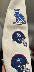 TOUT Chenille Broderie Personnalisé Toile Manches Collège Baseball Veste D'hiver Hommes Casual Streetwear Varsity Coupe-Vent - Product Image 5