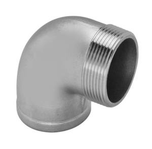 Raccord de tuyau en acier inoxydable 316, coude, 150 psi, filetage NPT mâle x femelle, basse pression, connexion d'extrémité pour systèmes d'eau - Product Image 1