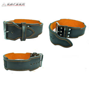 เข็มขัดยกกําลังคุณภาพสูงเดี่ยวง่ามโลโก้ที่กําหนดเองเข็มขัดยกกําลังหนัก / เข็มขัดหนังสําหรับยิมสําหรับยกน้ําหนัก - Product Image 5