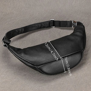 Custom Brown Shoulder <b>Bag</b> for Daily Use Men's Genuine Cowhide Leather <b>Crossbody</b> <b>Bag</b> - Product Image 2