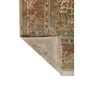 Tapis en laine noués à la main Aalam Green Pae-6377, grand format, design Jaipur US, pour entrée de maison, couloir, rectangulaire, abstrait - Product Image 5