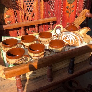 Fourniture en gros Ensemble de bouilloire à thé en céramique émaillée colorée pour la décoration intérieure Ustensiles de cuisine et paniers cadeaux disponibles au prix d'exportation - Product Image 1