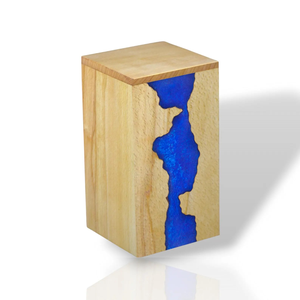 Caja de urna de cremación de resina de haya hecha a mano, recuerdo conmemorativo personalizado - Product Image 1