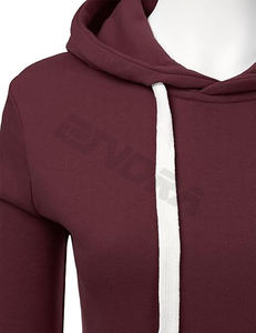 2023 ropa de otoño para mujer, suéter con capucha con logotipo personalizado para mujer, sudaderas informales con capucha de color sólido en blanco - Product Image 4